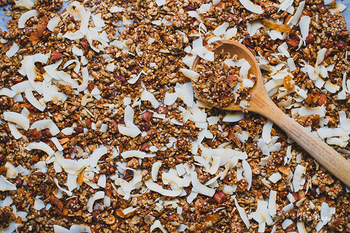 Fszeres kkuszos quinoa pehely granola (laktzmentes, glutnmentes, vegn)